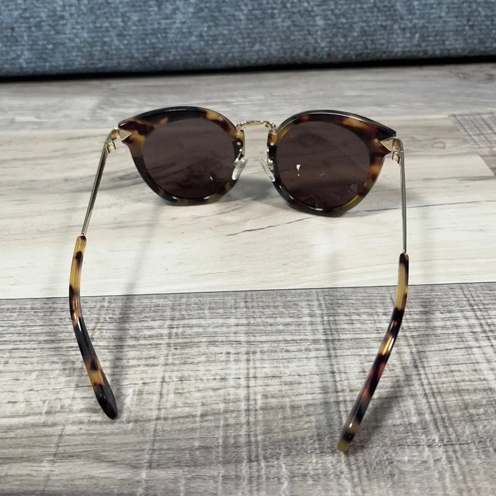 Stella & Dot Wesley Sunglasses Womens OS Tortoise Shell Gold Cat‎ Eye Brown